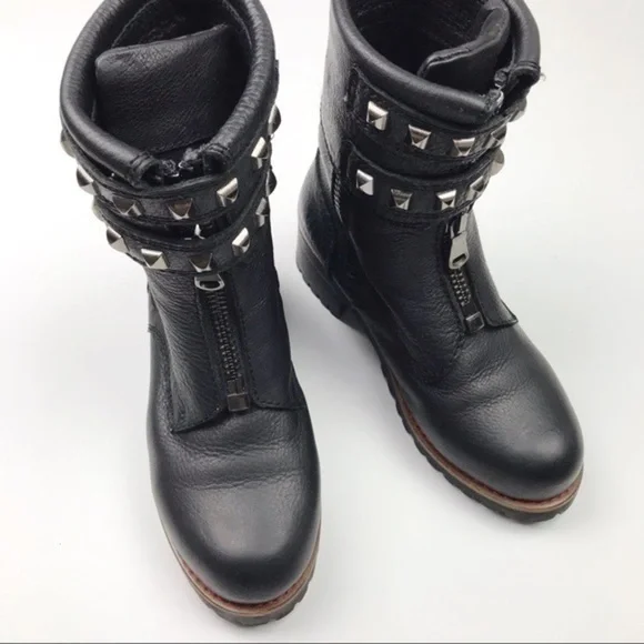 Like new KLR | Studded Leather Black Boots - Picture 2 of 8